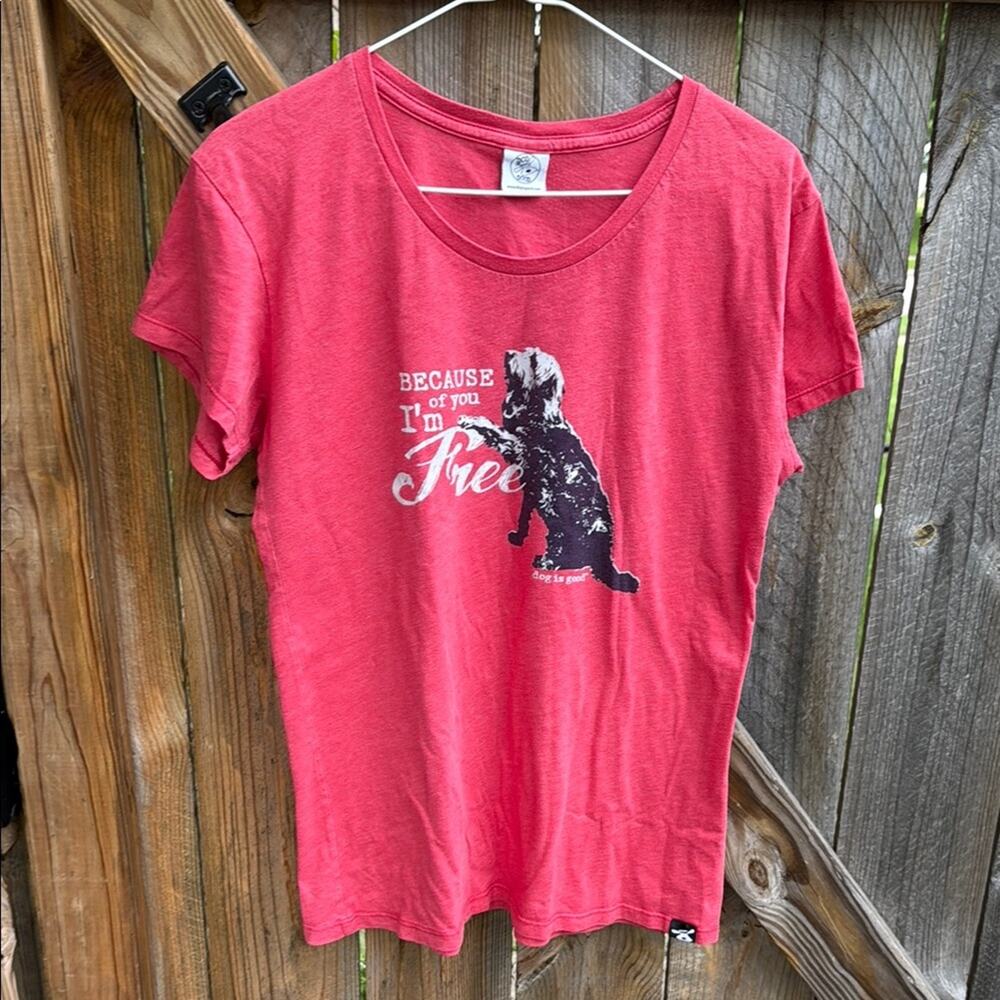 Dog is Good Red Graphic T-Shirt Medium